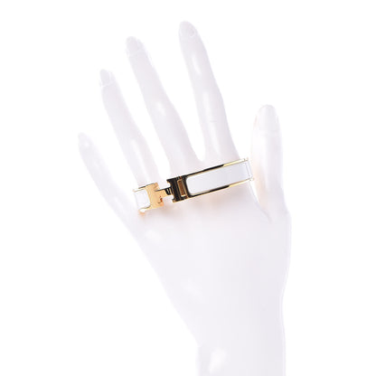 Hermes Enamel Narrow Clic Clac H Bracelet PM White 2 of 7