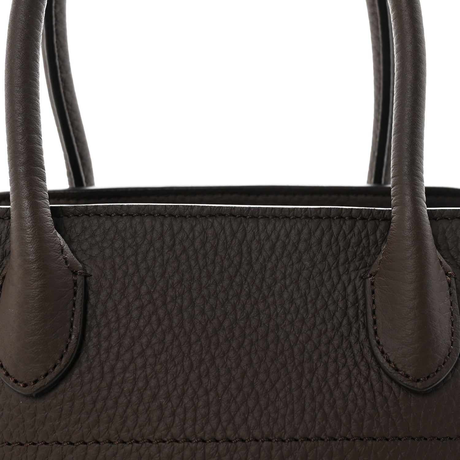 The Row Grained Calfskin Soft Margaux 10 Bag Deep Brown 7 of 9