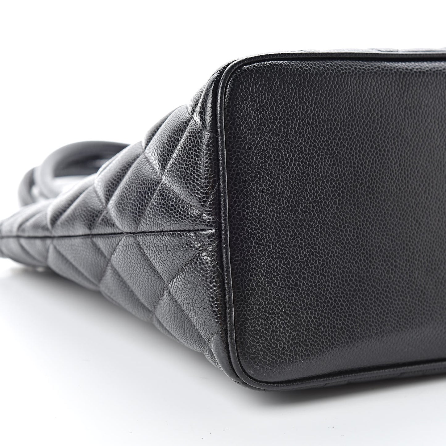Caviar Quilted Medallion Tote Black