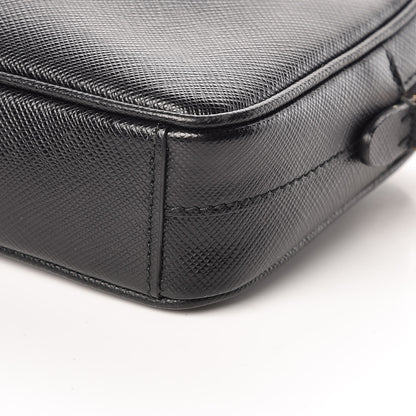 Prada Saffiano Small Camera Crossbody Bag Black 10 of 10
