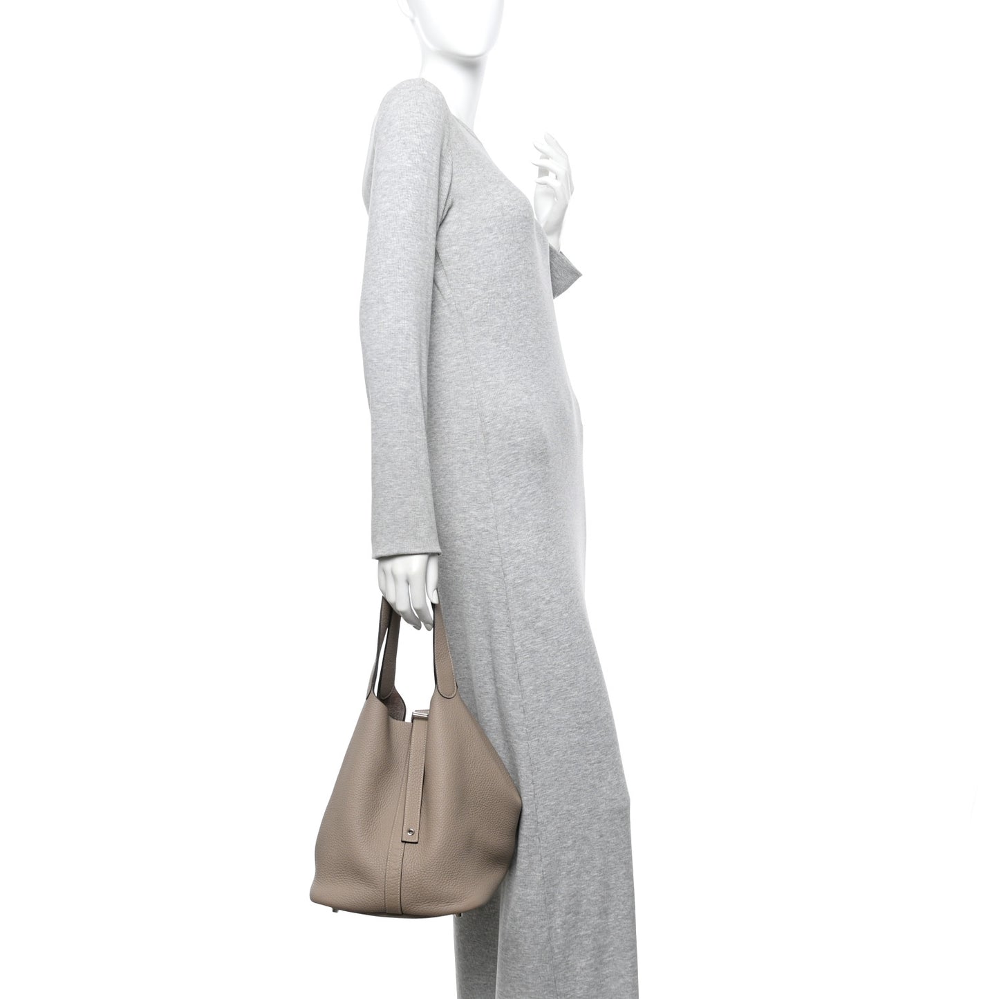 Taurillon Clemence Picotin Lock 26 GM Gris Tourterelle