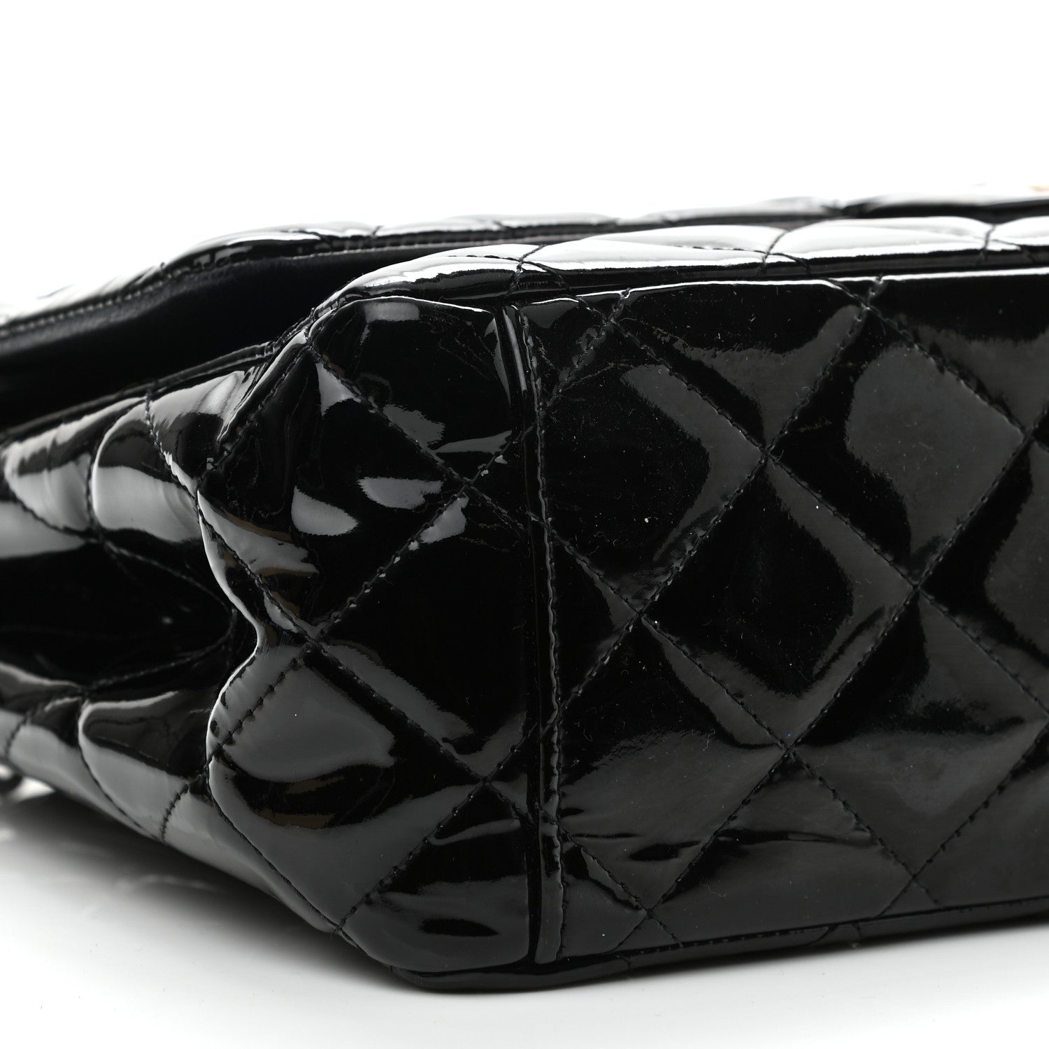 Chanel Patent Quilted Maxi Double Flap Black 8 of 11