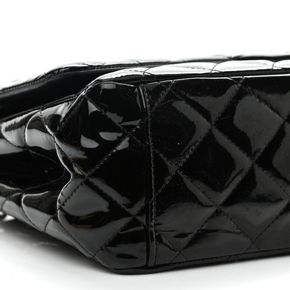 Chanel Patent Quilted Maxi Double Flap Black 8 of 11