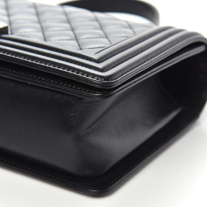 Chanel Lambskin Quilted Medium Boy Flap Black 10 of 17