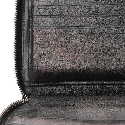 Chanel Calfskin Quilted Large Zip Around Organizer Wallet Black 9 of 16