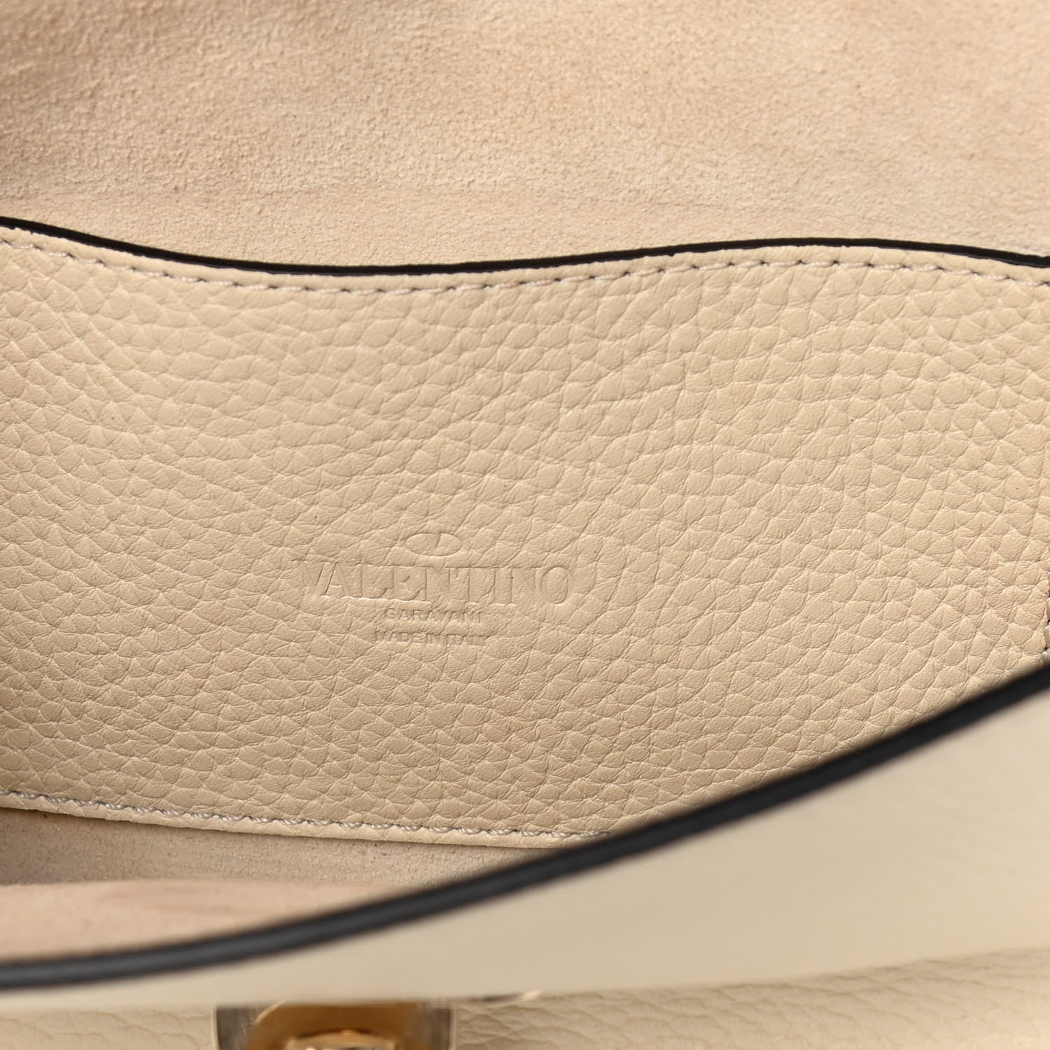 Valentino Garavani Pebbled Calfskin Medium Rockstud Flip Lock Crossbody Bag Light Ivory 6 of 22