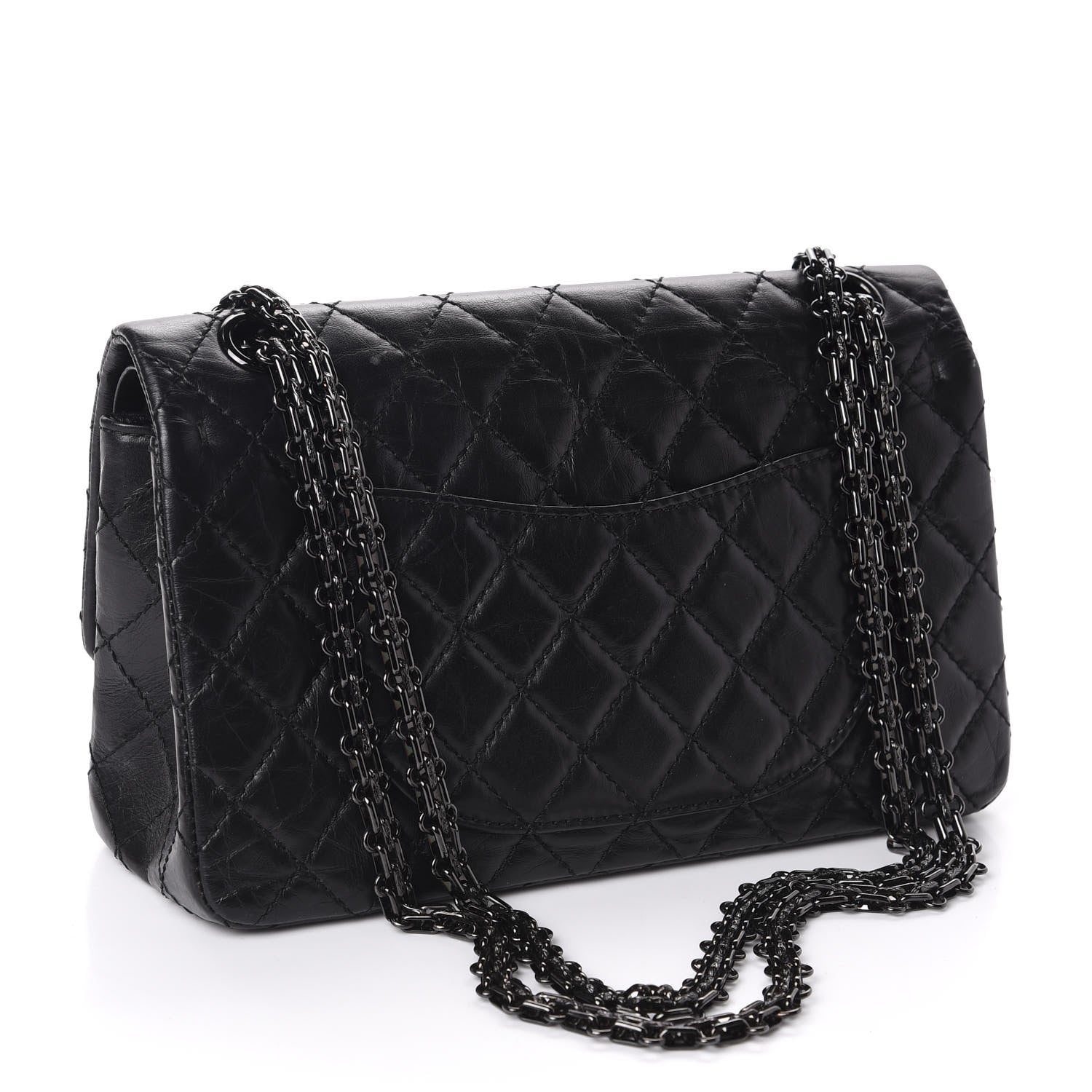 Chanel Aged Calfskin Quilted 2.55 Reissue 225 Flap So Black 2 of 9