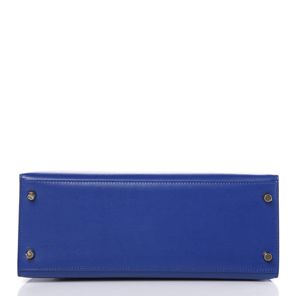 Hermes Tadelakt Kelly Sellier 28 Bleu Electrique 6 of 33