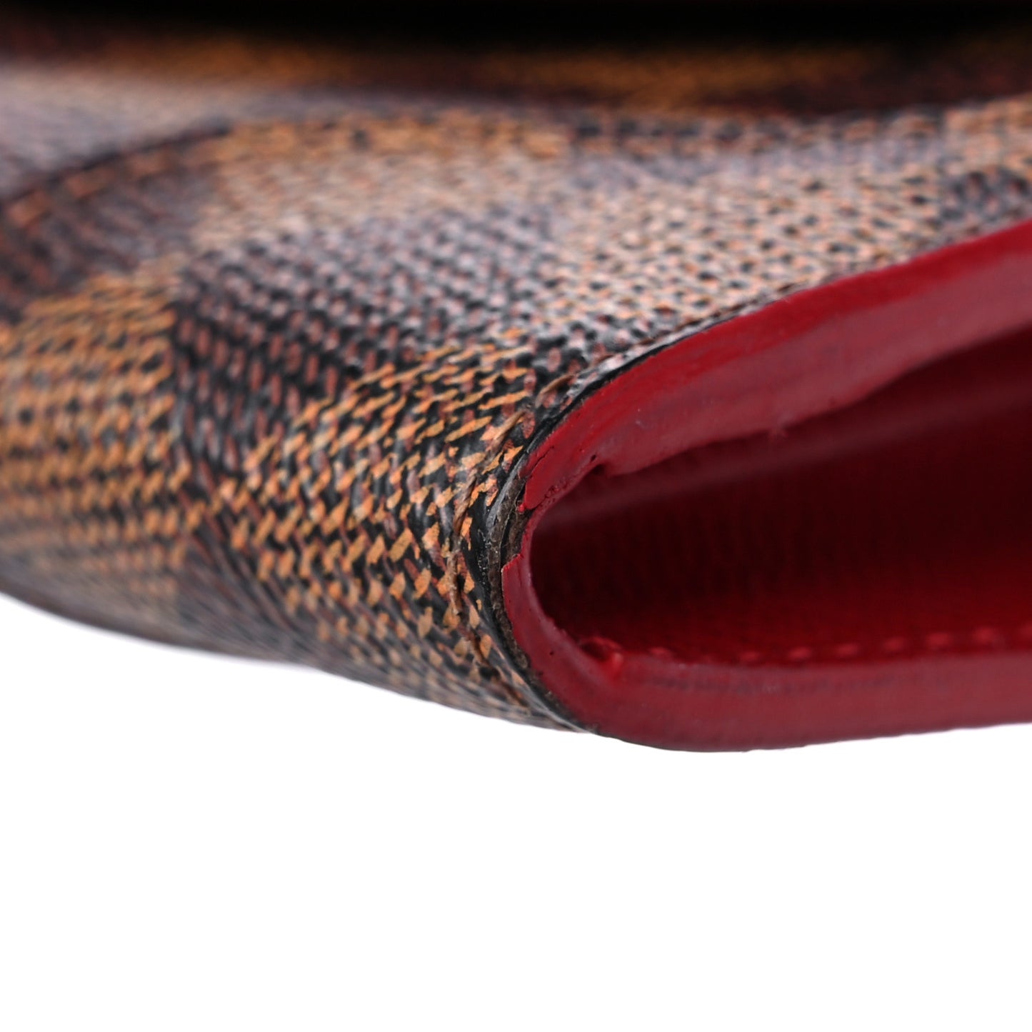 Damier Ebene Caissa Wallet Cherry