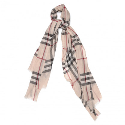 Burberry Wool Silk Gauze Giant Check Scarf Trench 1 of 4