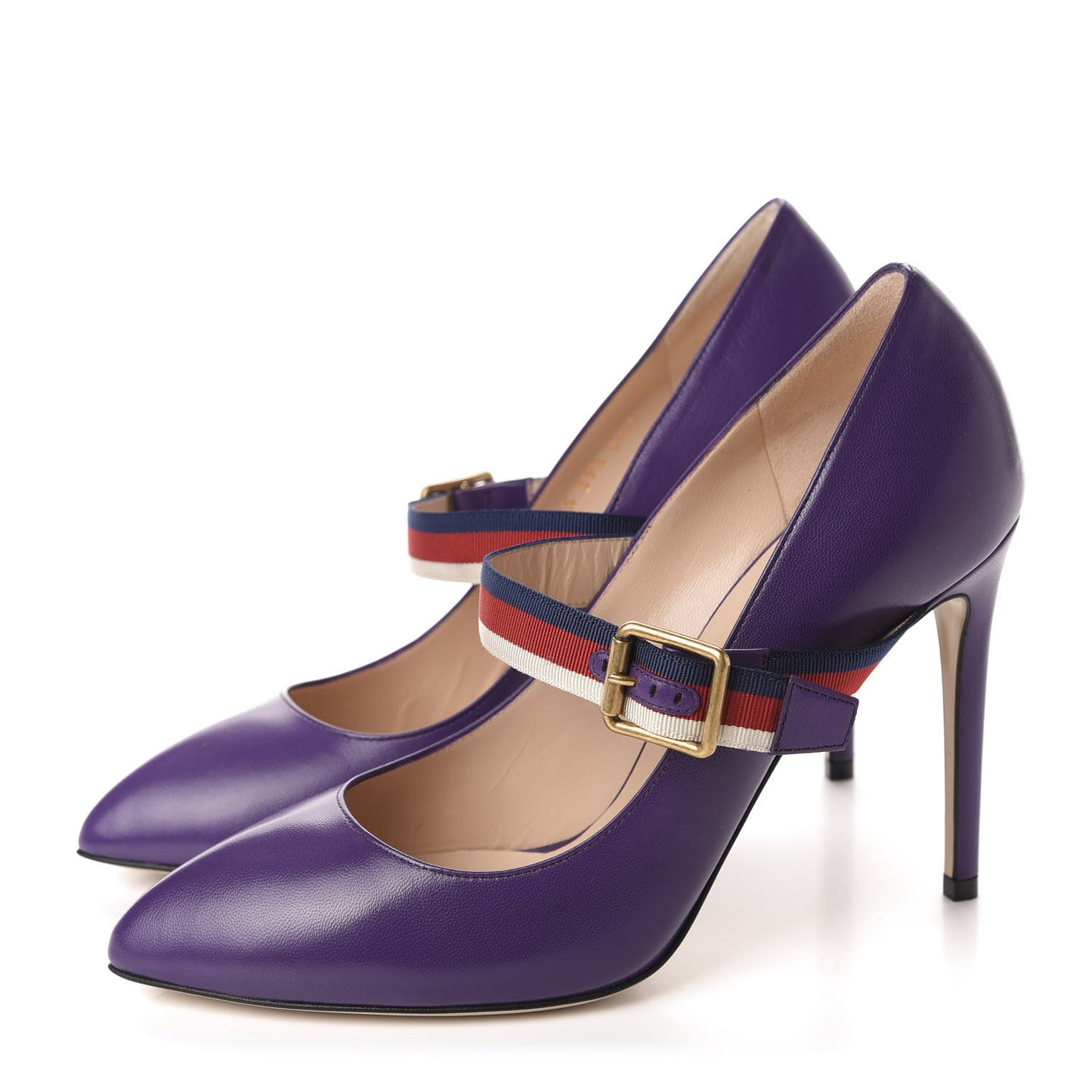 Malaga Kid Sylvie High Heel Pumps 39.5 Shine Purple