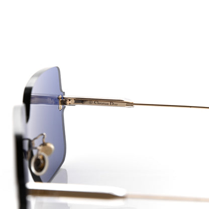 Christian Dior Mirrored Square Sunglasses Blue Gold 8 of 10