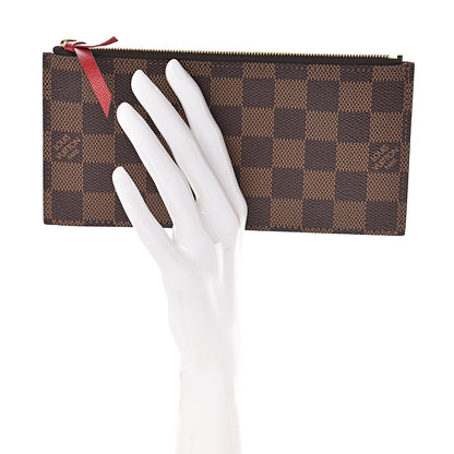 Louis Vuitton Damier Ebene Felicie Chain Wallet Zippered Insert 2 of 6