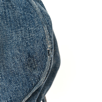 Balenciaga Washed Frayed Denim Crystal Small Le Cagole Shoulder Bag Blue 10 of 11