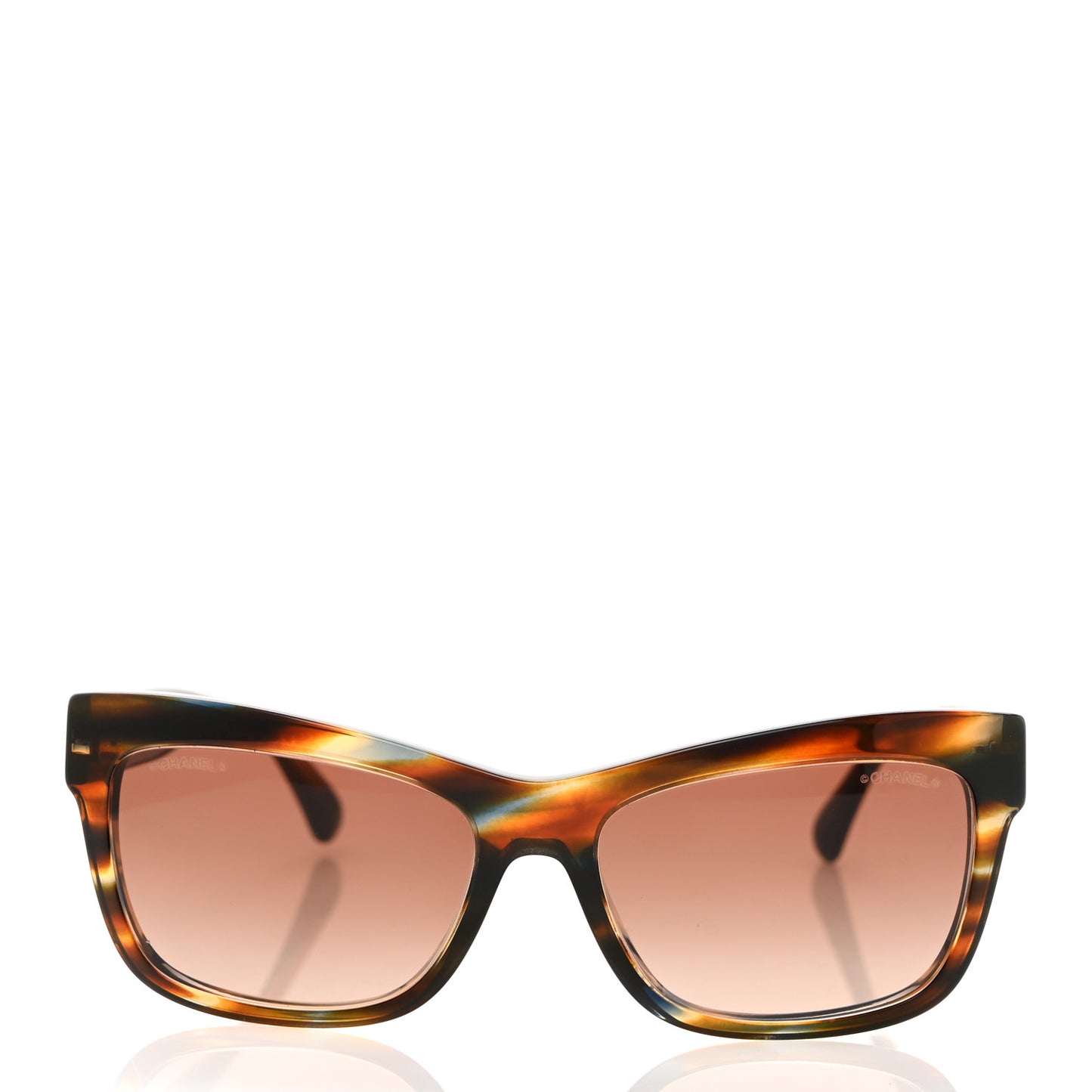 Acetate Crystal CC Rectangle Sunglasses 5496-B-A Tortoise