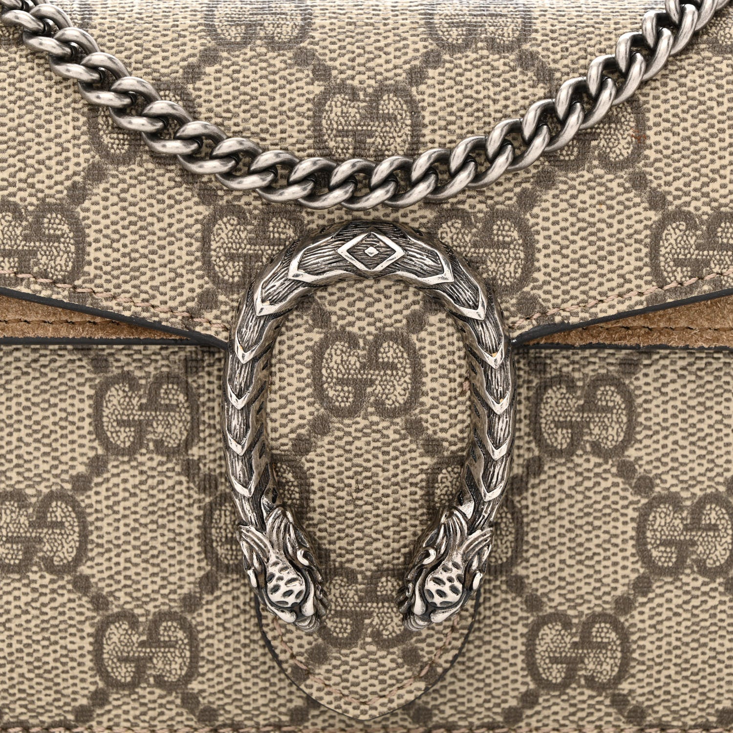 Gucci GG Supreme Monogram Super Mini Dionysus Shoulder Bag Taupe 8 of 10