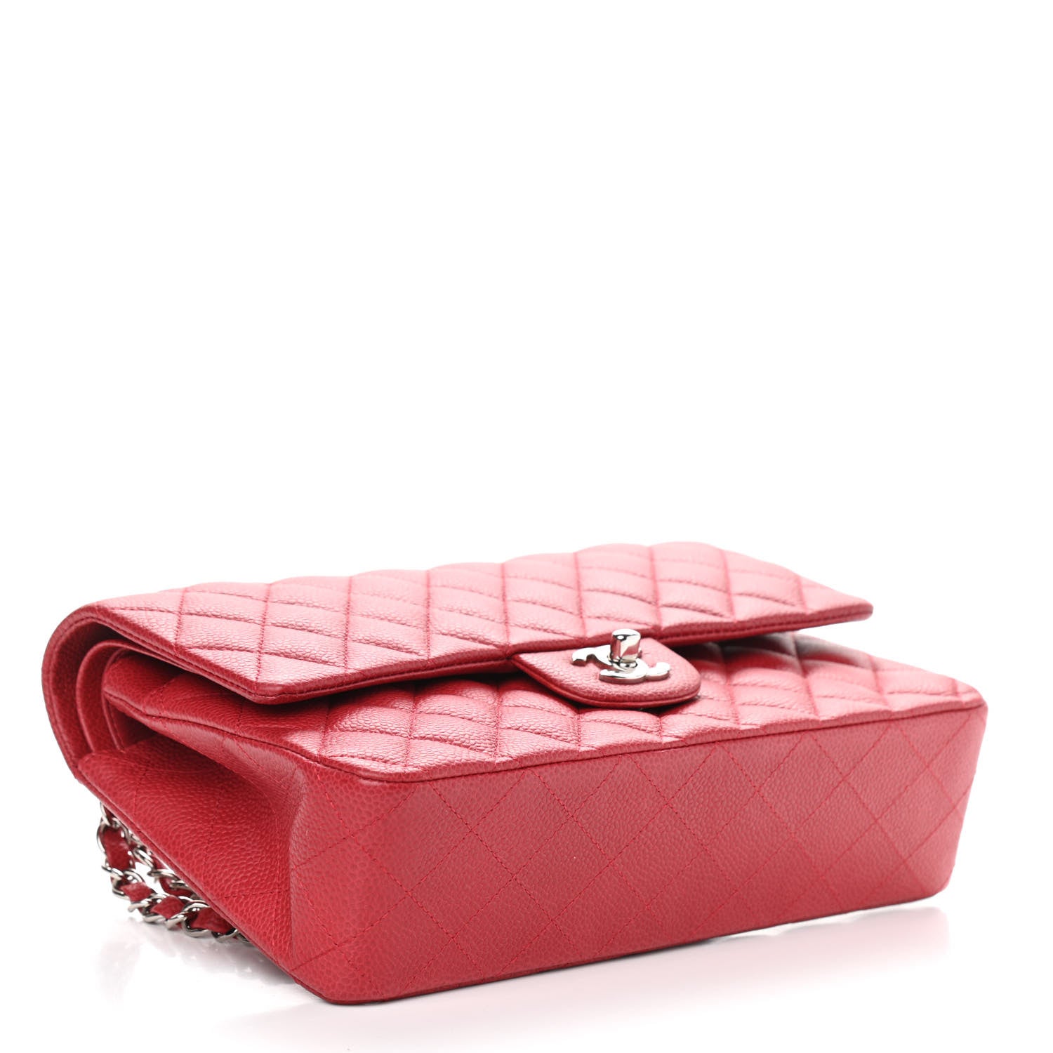 Chanel Caviar Quilted Medium Double Flap Red 4 of 10