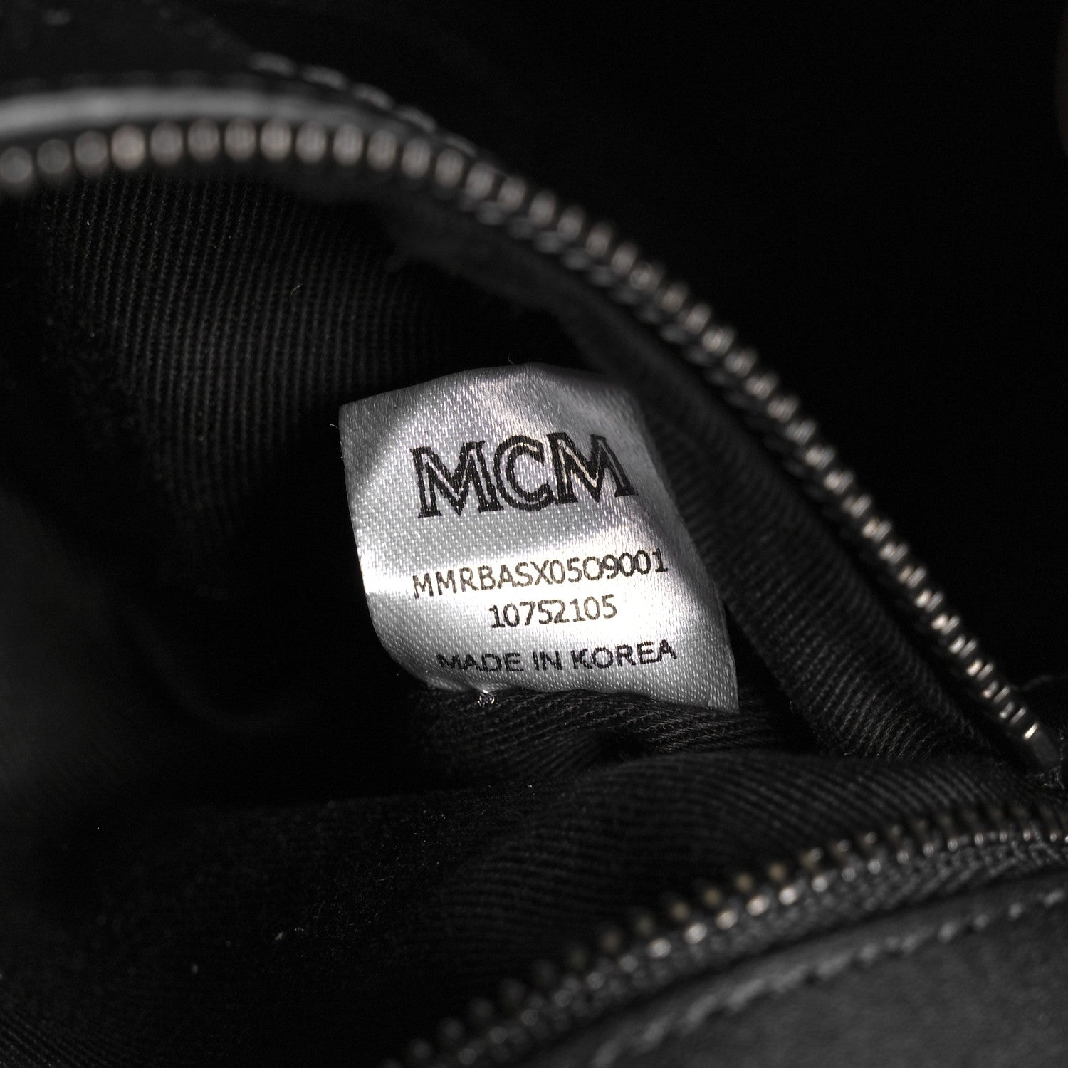 MCM Calfskin Color Splash Logo Crossbody Small Black Orange 7 of 13