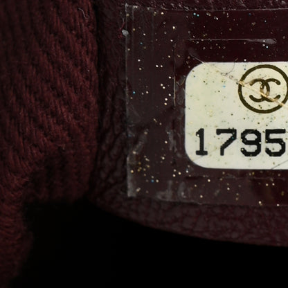 Chanel Crumpled Grained Calfskin Jumbo CC Crave Flap Burgundy 7 of 11