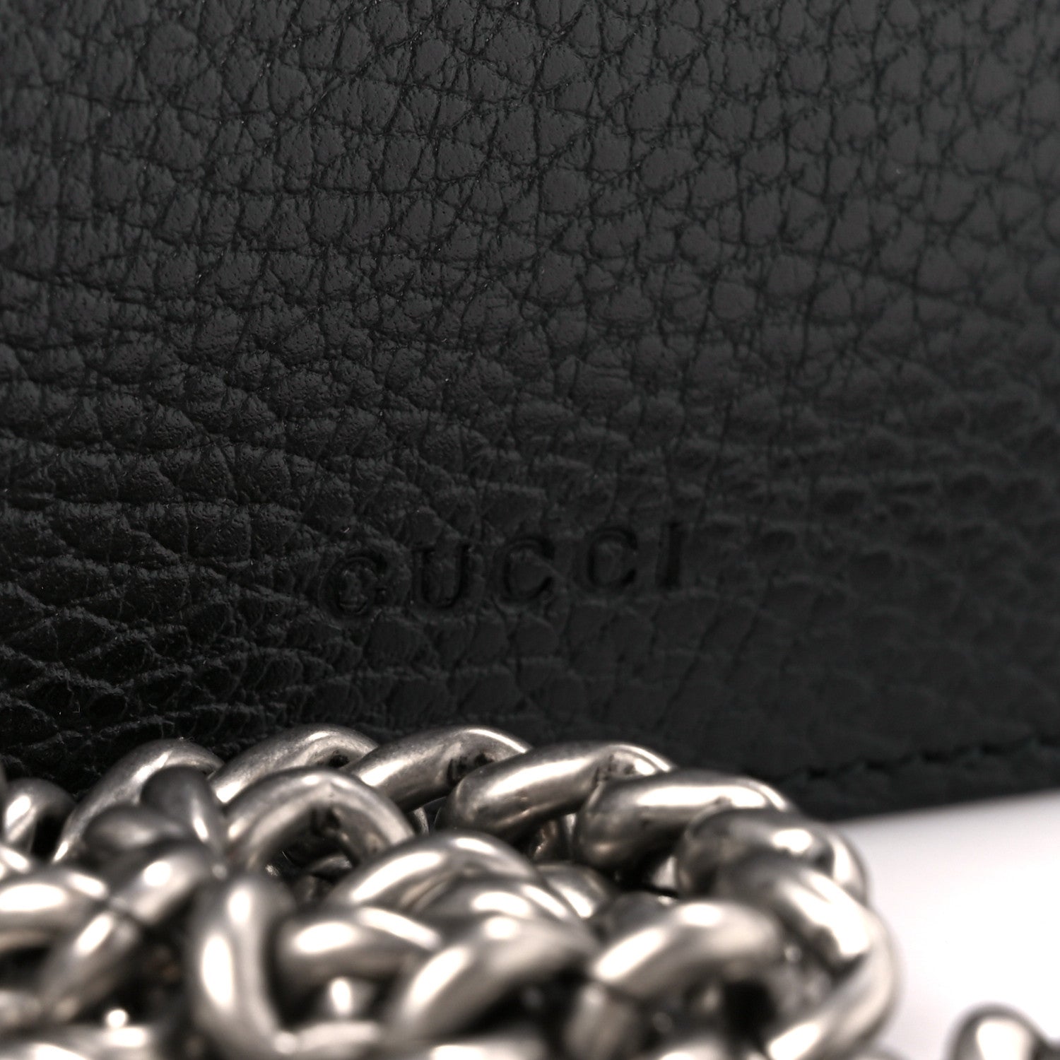 Gucci Pebbled Calfskin Small Dionysus Shoulder Bag Black 9 of 12
