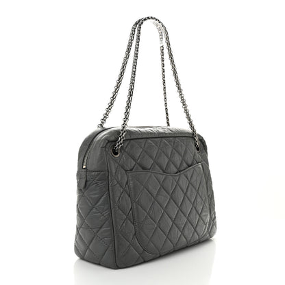 Chanel Aged Calfskin Quilted Large Reissue Camera Case Grey 3 of 11