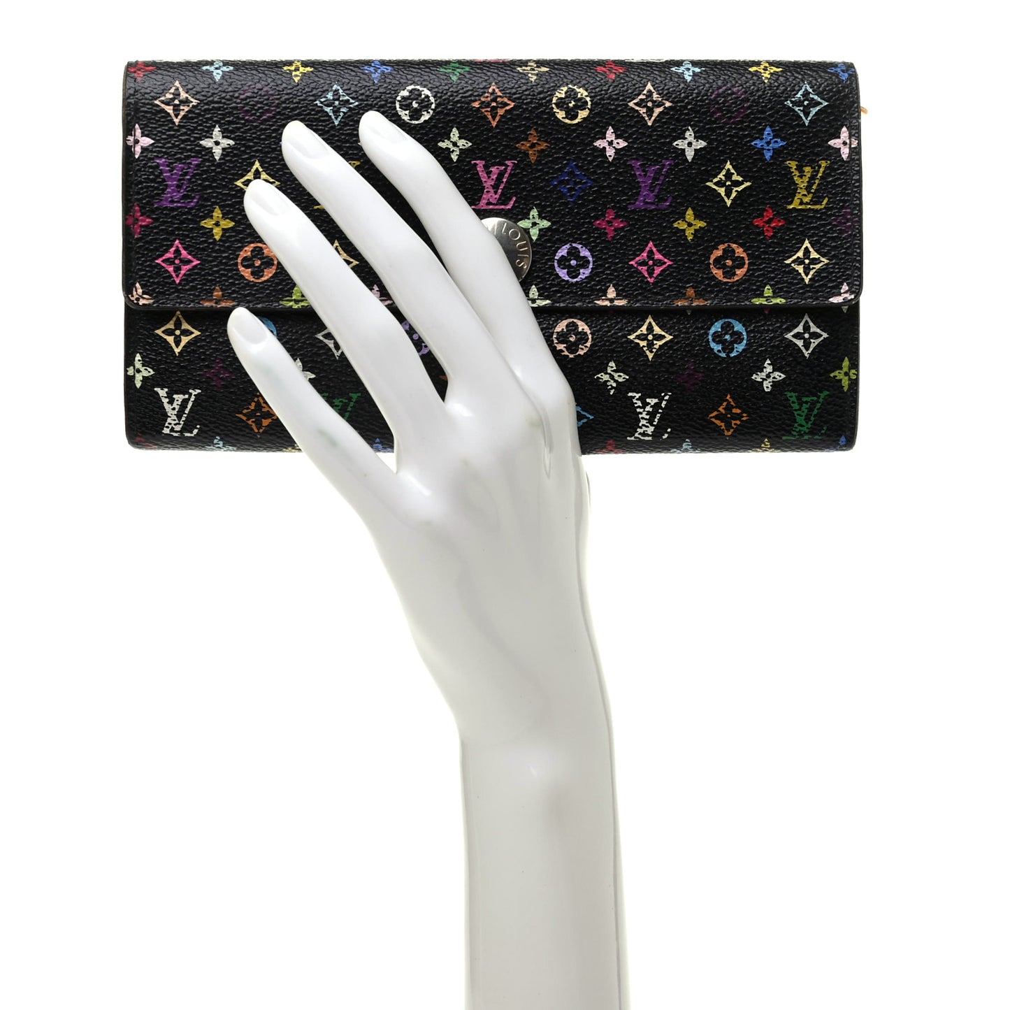 Monogram Multicolor Sarah Wallet Black Pistache