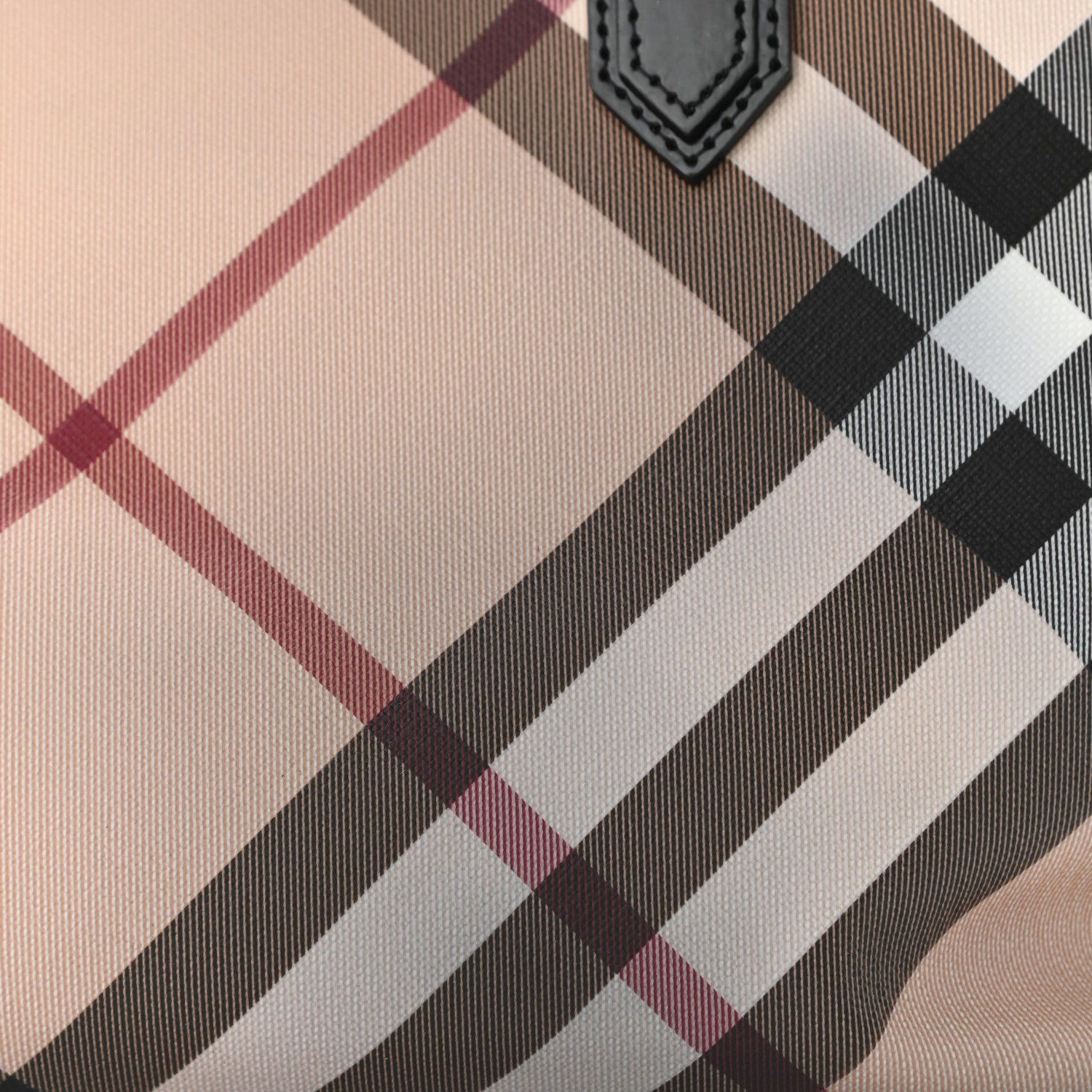 Burberry Nova Check Patent Trim Shopper Tote Black 11 of 12