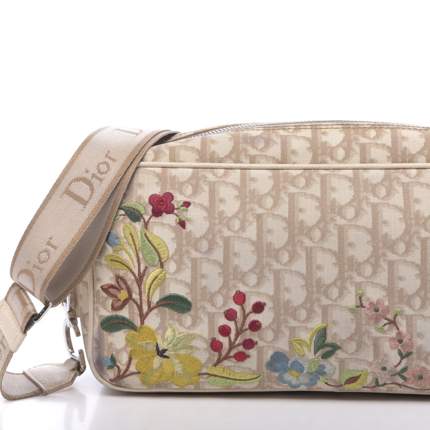 Christian Dior Monogram Vintage Flowers Crossbody Bag Beige 20 of 23
