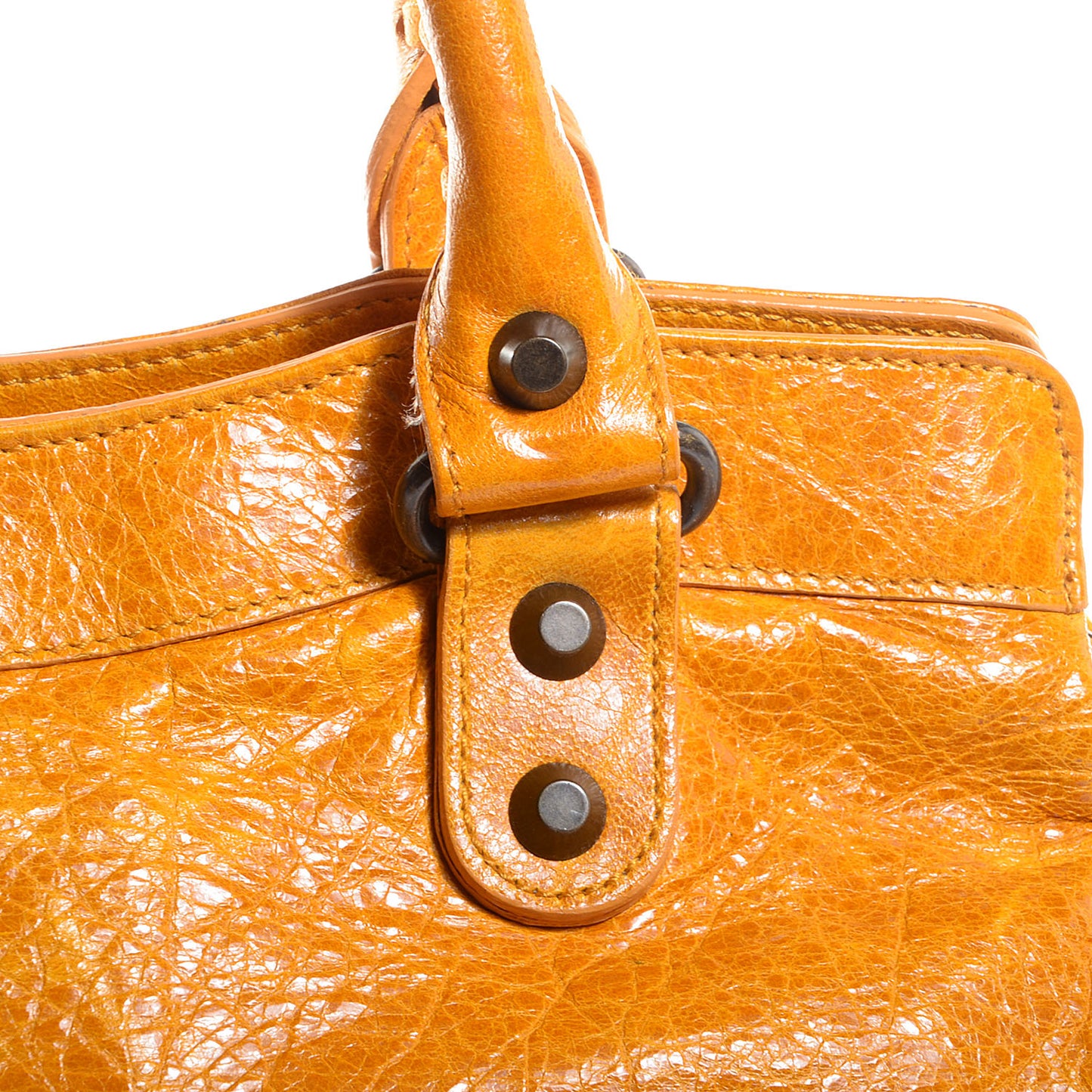 Chevre Classic Hardware Step Bag Marigold