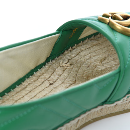 Gucci Nappa Matelasse GG Marmont Espadrilles 36.5 New Shamarock 11 of 14
