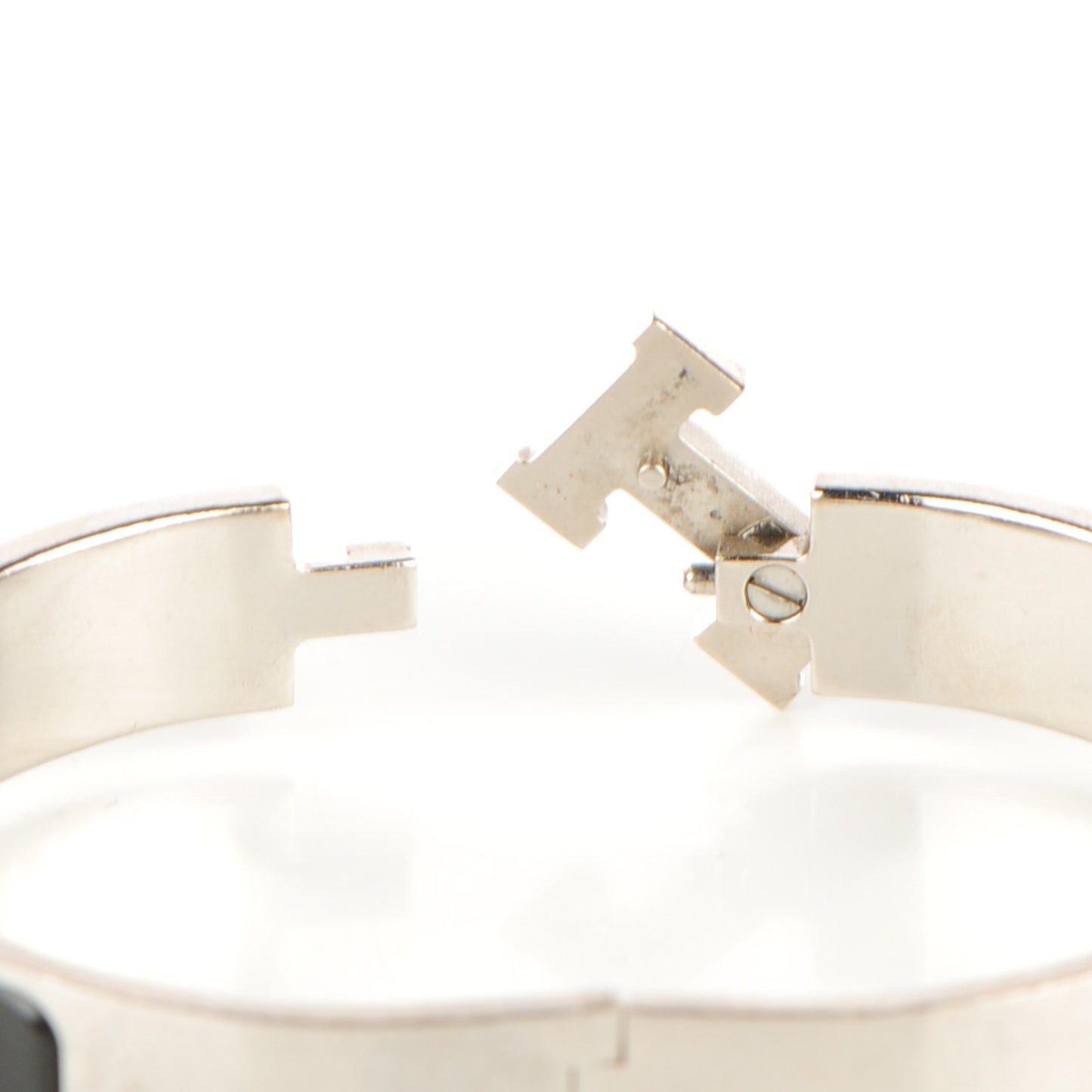 Enamel Narrow Clic Clac H Bracelet GM Black