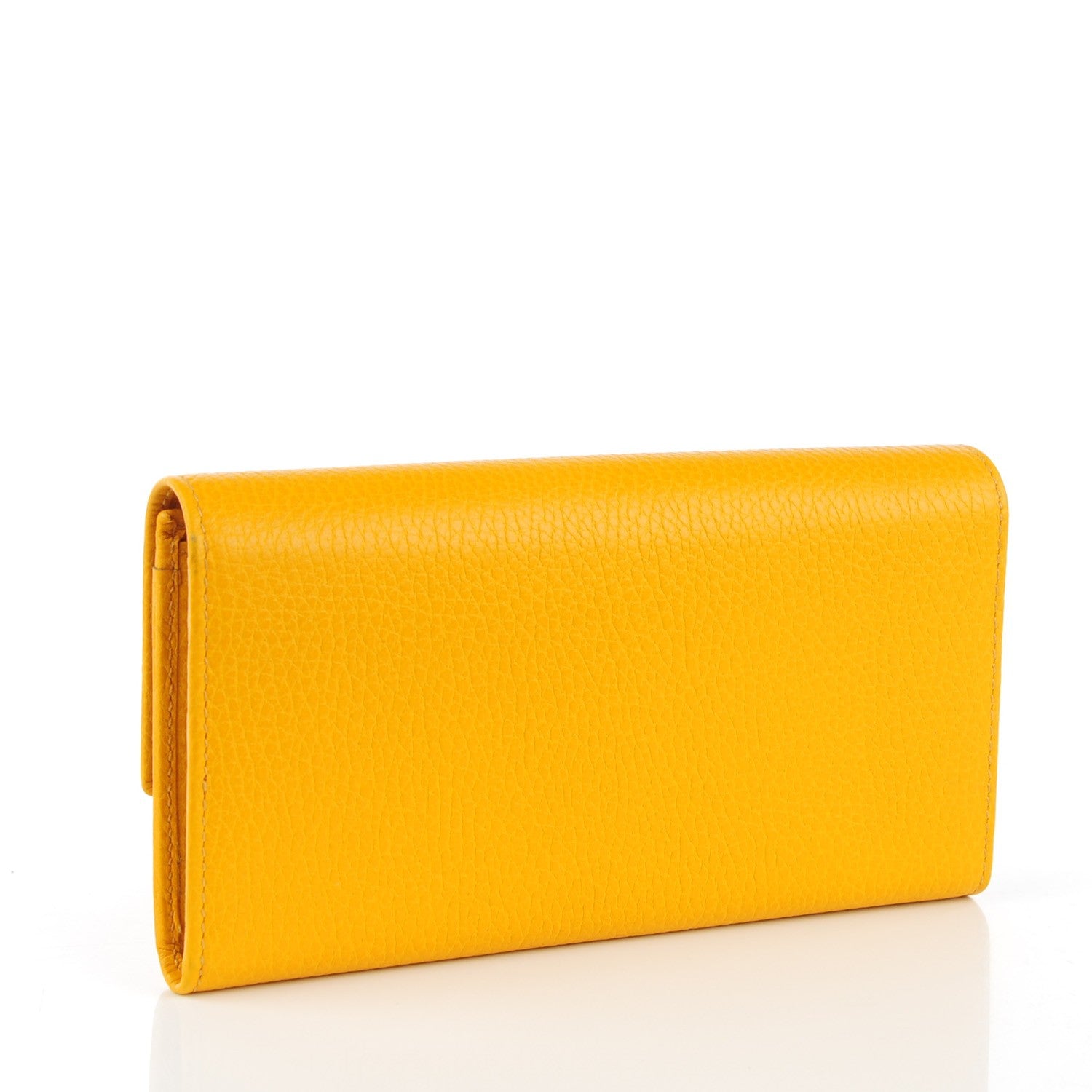 Gucci Dollar Calfskin Swing Continental Wallet Yellow 3 of 7