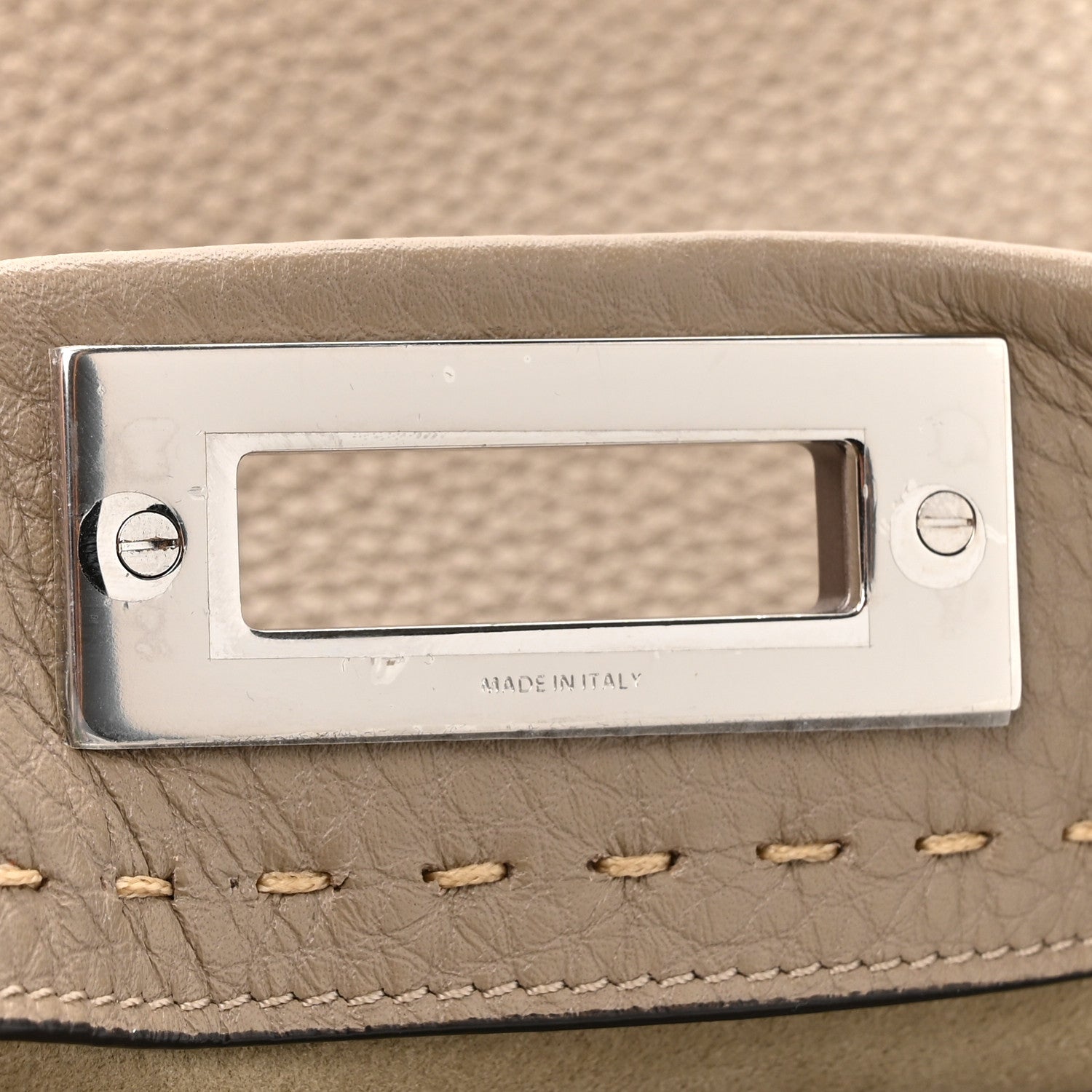 Fendi Cuoio Romano Selleria Medium Peekaboo Iconic Satchel Corda 8 of 13