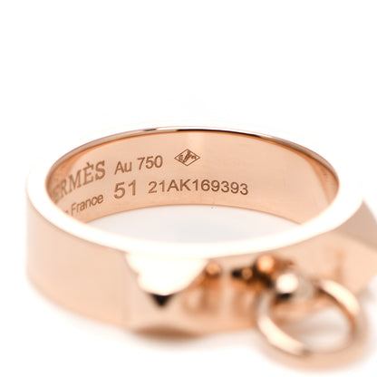 Hermes 18K Rose Gold PM Collier De Chien Ring 51 5.75 5 of 6
