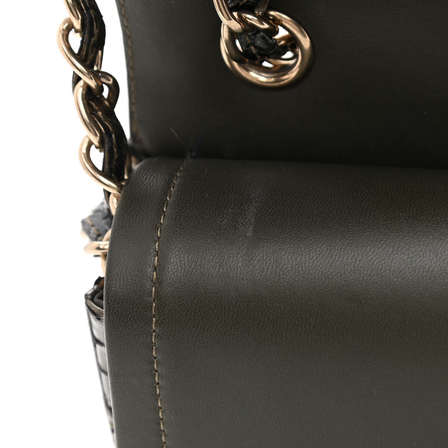 Metallic Snakeskin Jumbo Double Flap Black Gold Grey