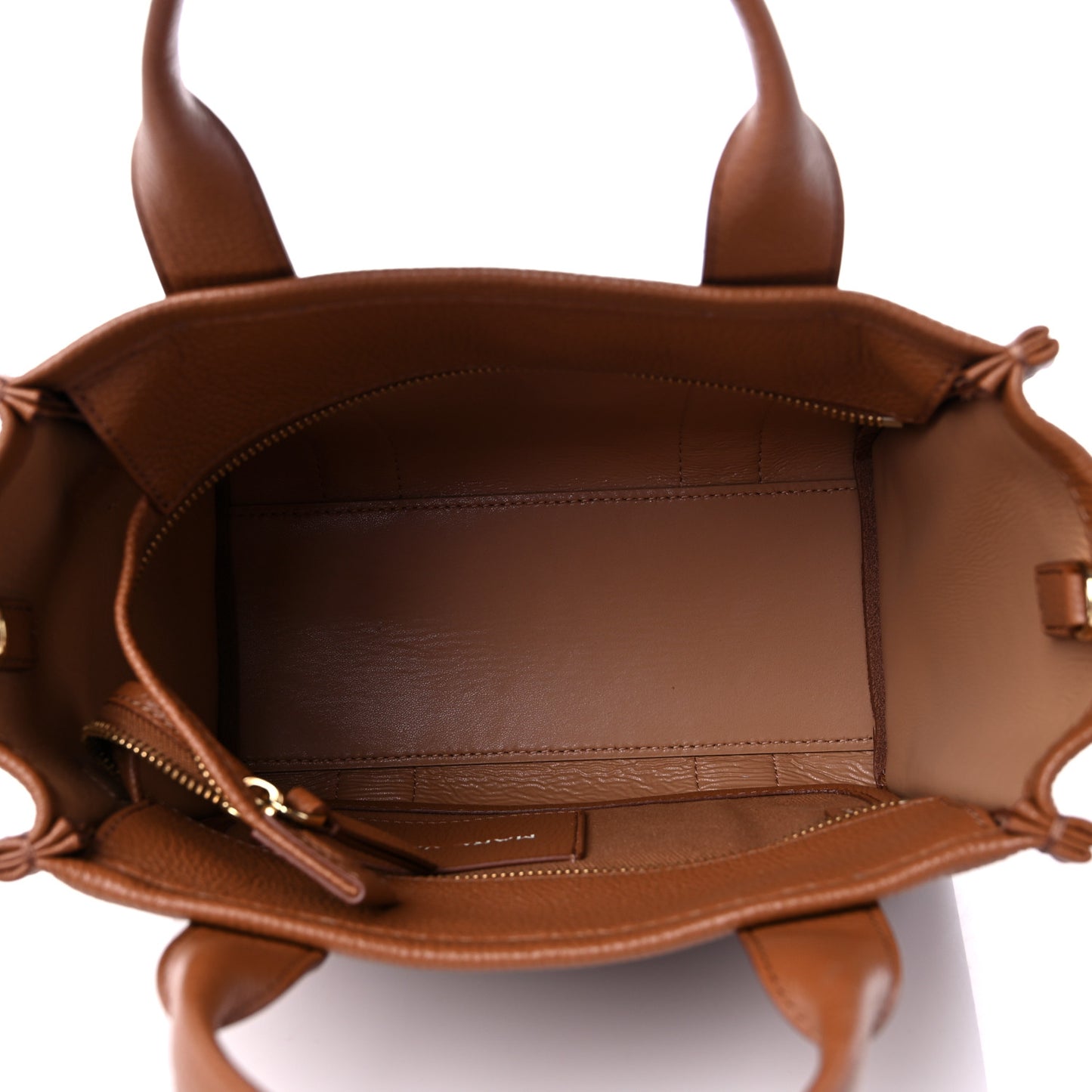 Grained Calfskin Small The Tote Bag Argan Oil