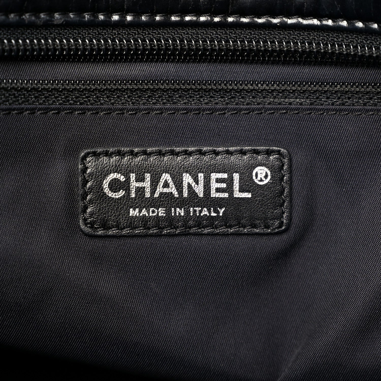 Chanel Vinyl Quilted Large Paris Biarritz Tote Black 6 of 13