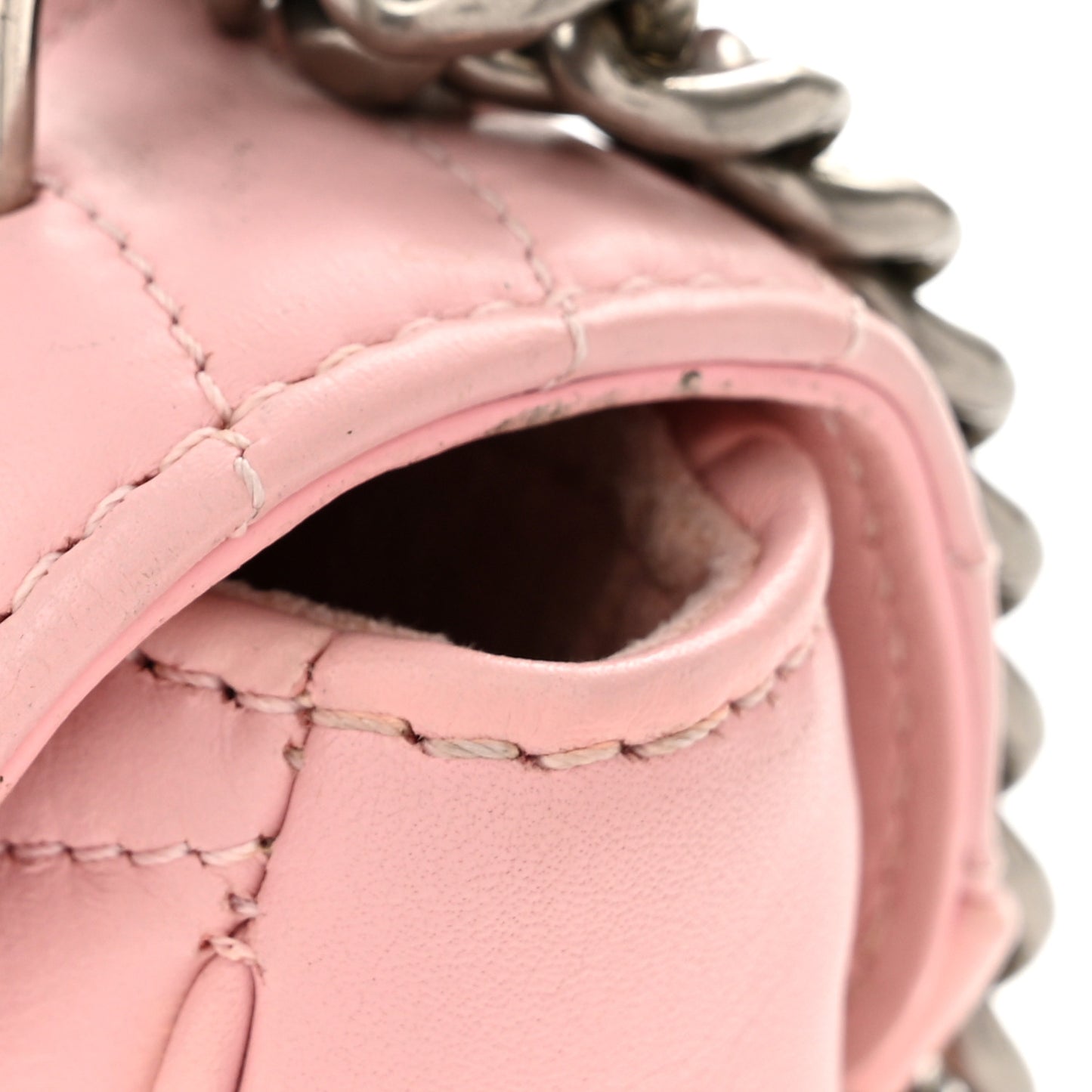Calfskin New Wave Chain PM Smoothie Pink
