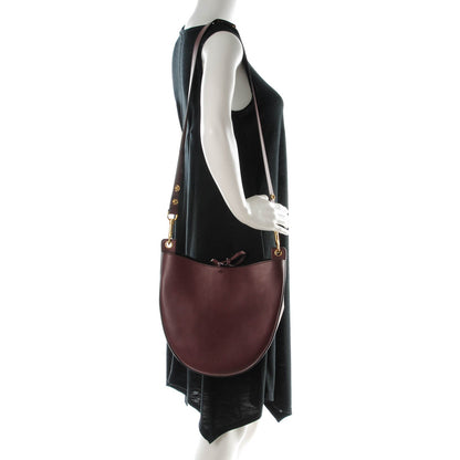 Celine Natural Calfskin Small Hobo Burgundy 2 of 7