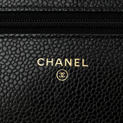 Chanel Caviar Quilted Wallet on Chain WOC Black 6 of 13