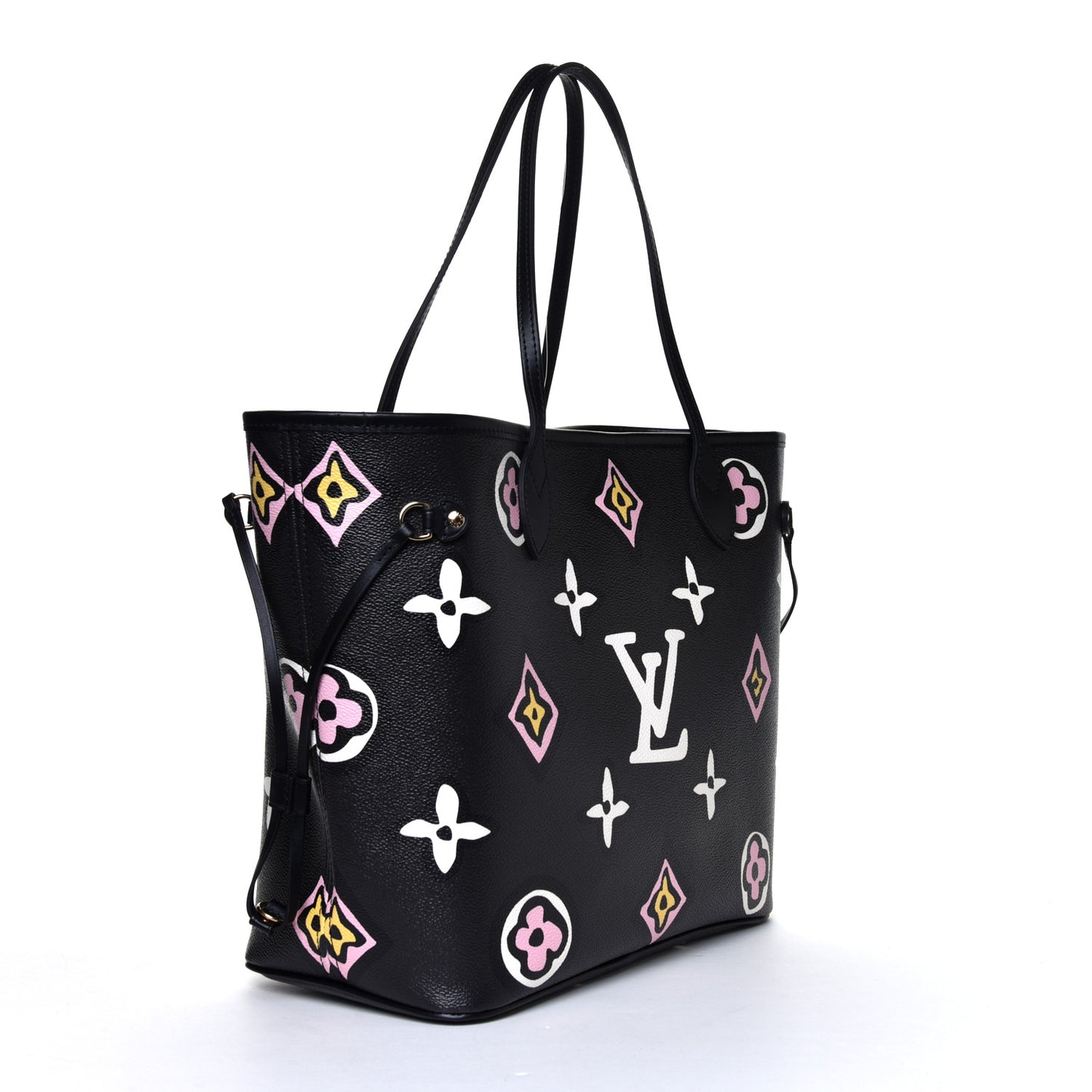 Monogram Giant Wild At Heart Neverfull MM Black