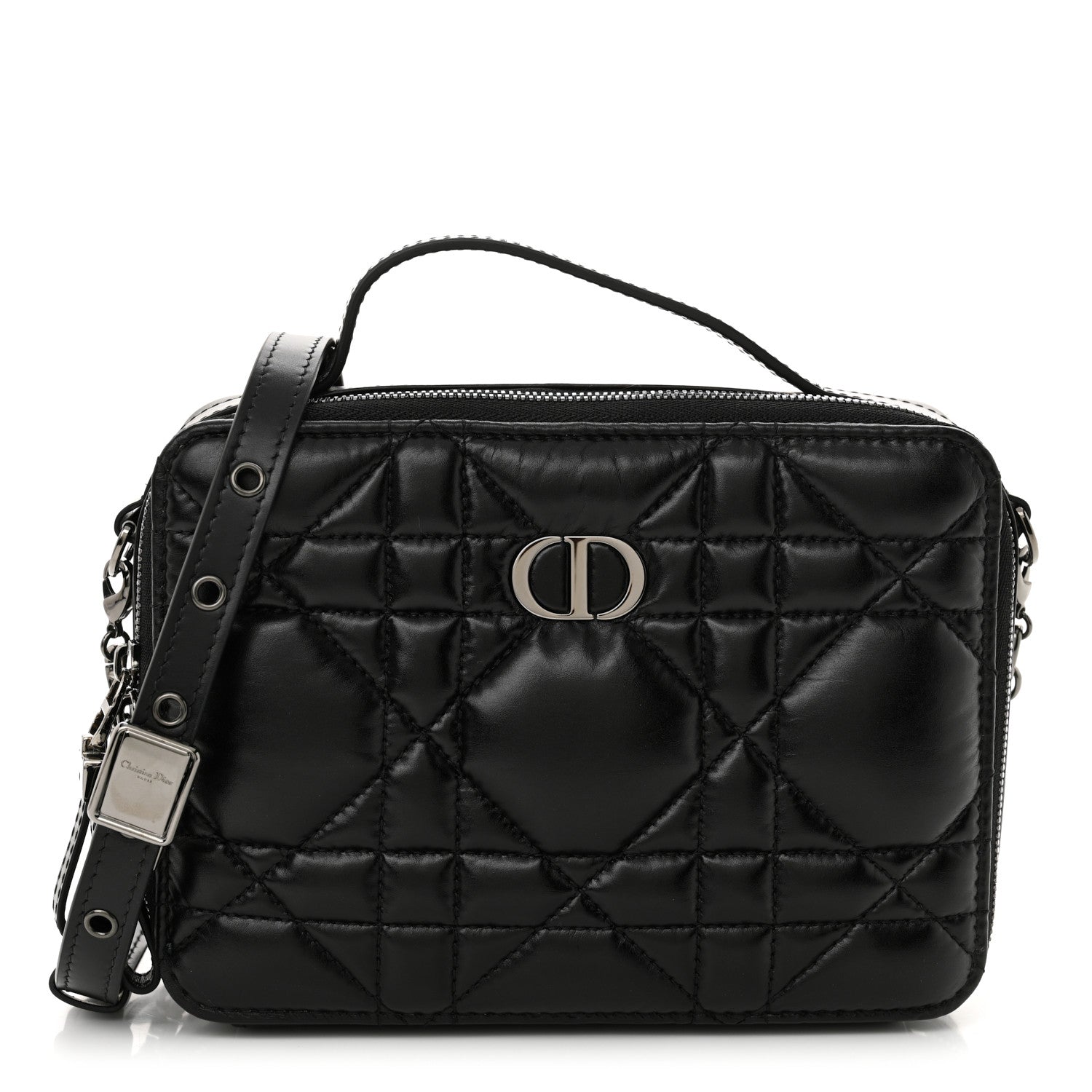 Christian Dior Calfskin Macrocannage Caro Box Bag Black 1 of 10