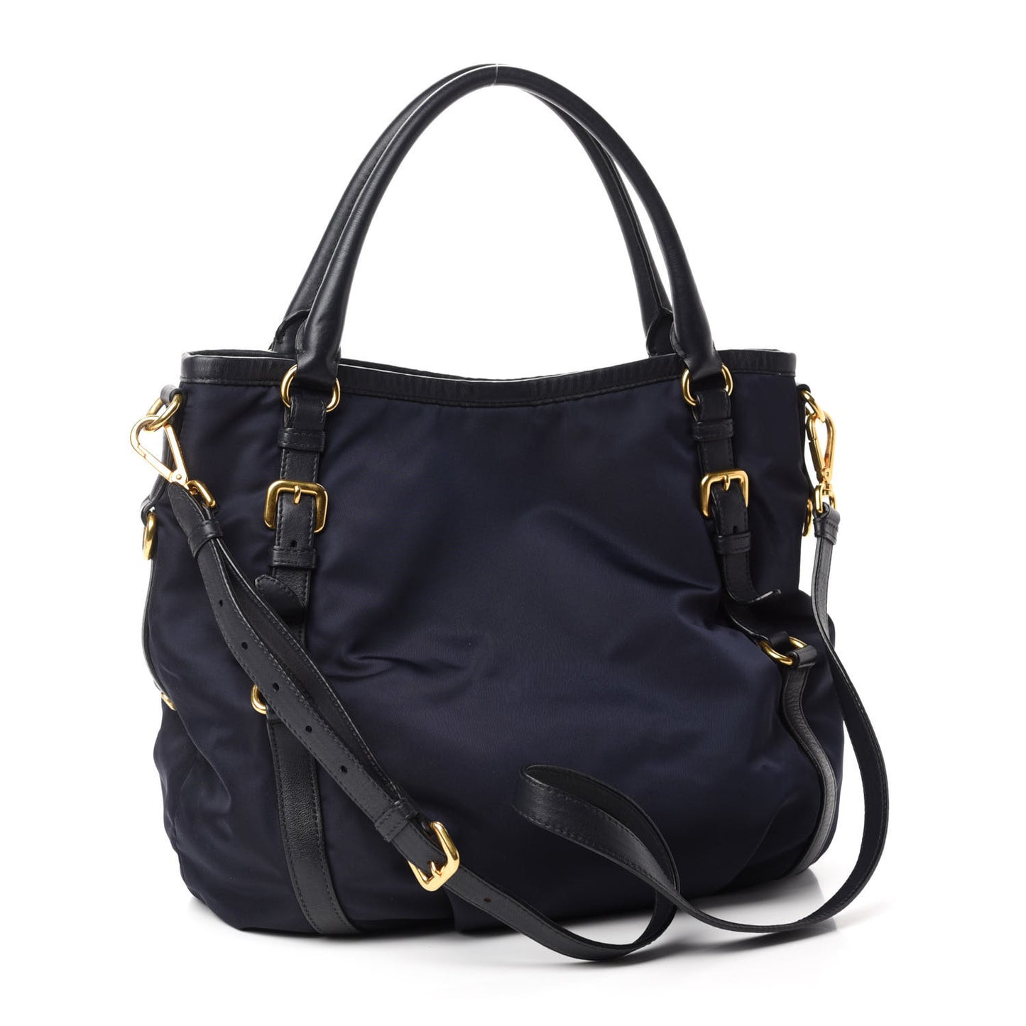 Tessuto Nylon Vitello Daino Tote Baltico