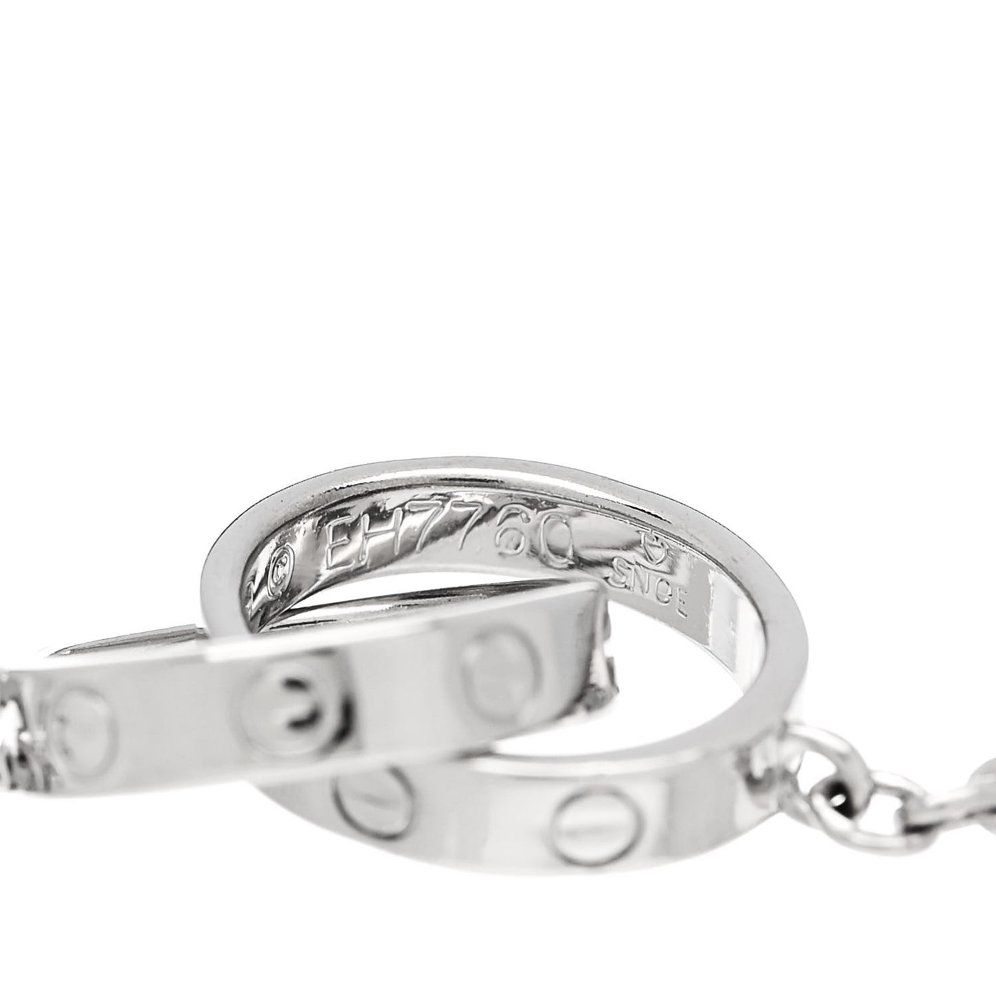 18K White Gold Interlocking LOVE Bracelet