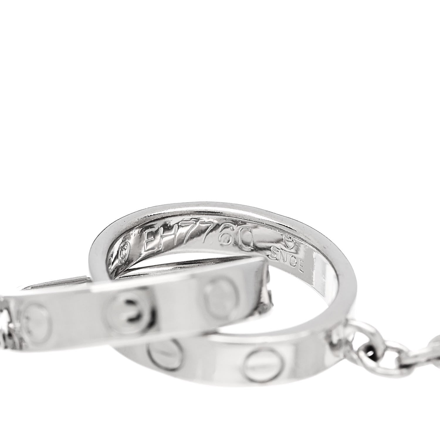 Cartier 18K White Gold Interlocking LOVE Bracelet 4 of 4