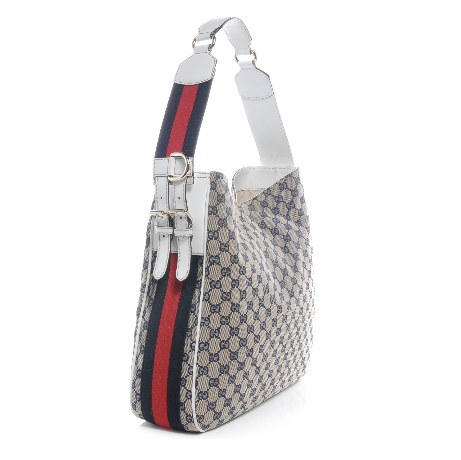 Gucci Monogram Medium Heritage Shoulder Bag Navy 3 of 7