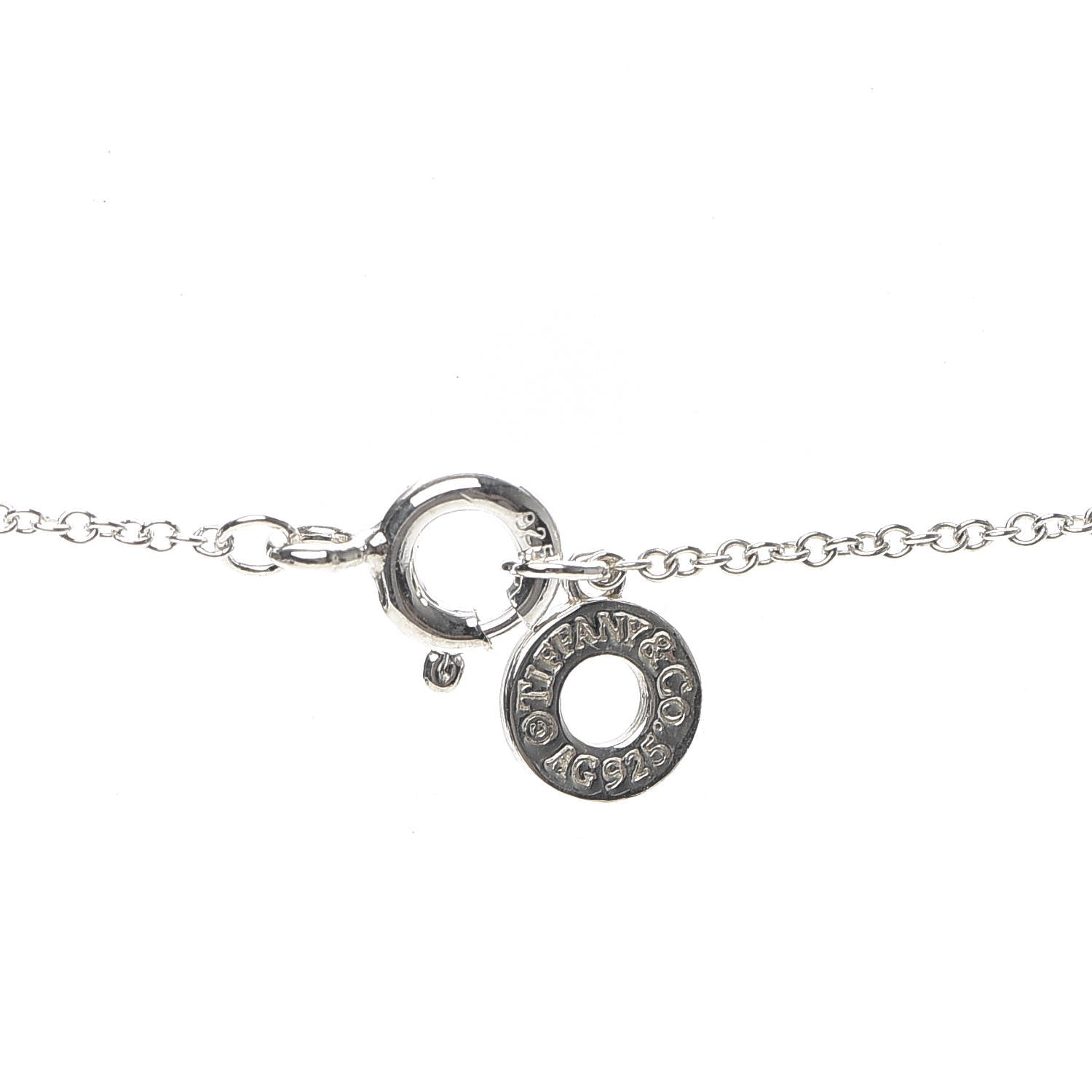 Tiffany Sterling Silver 1837 Double Interlocking Drop Pendant Necklace 4 of 4