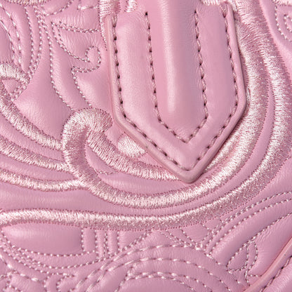Versace Calfskin Embroidered Medium Baroque Palazzo Empire Bag Pink 14 of 15