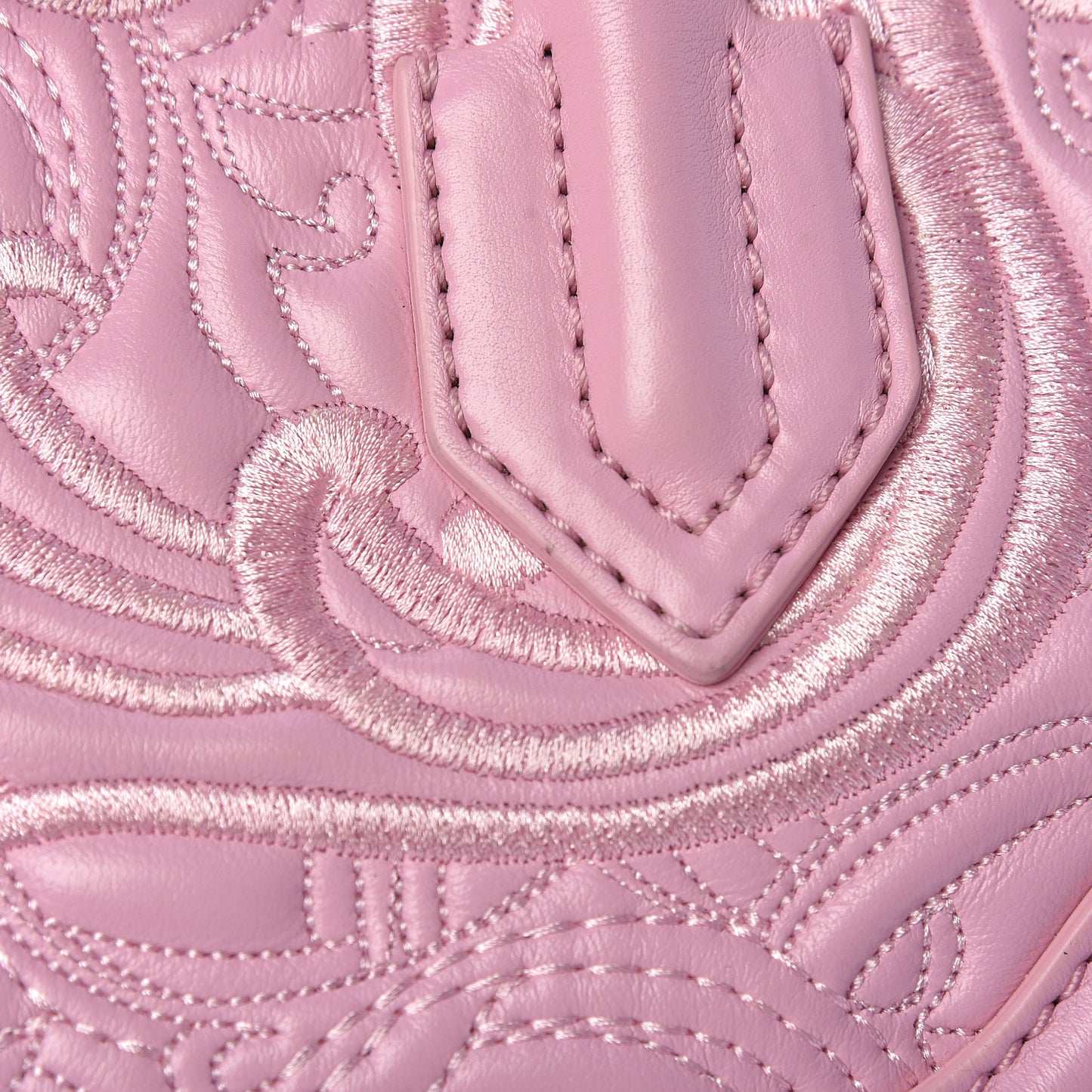 Calfskin Embroidered Medium Baroque Palazzo Empire Bag Pink