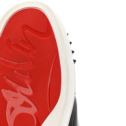 Christian Louboutin Calfskin Lizard Embossed Womens Lou Spikes Flat Sneakers 40.5 Black 12 of 13